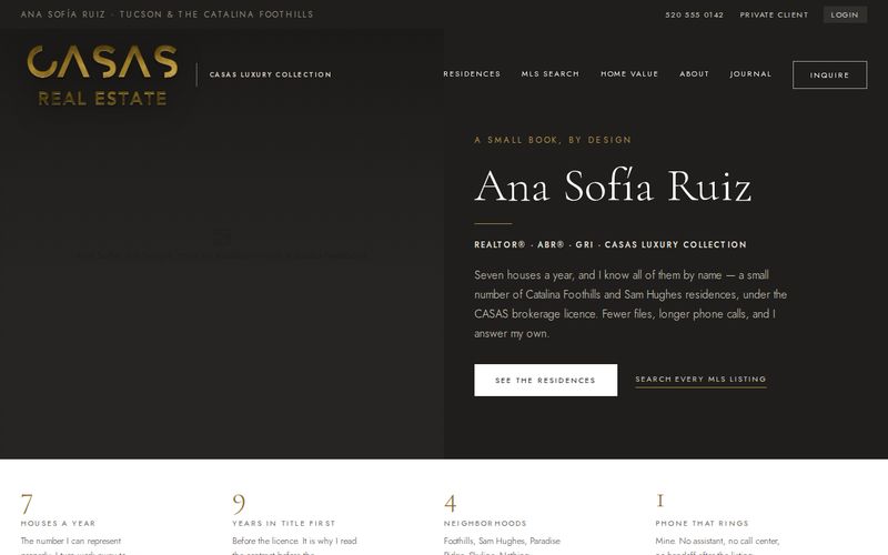 The Luxury Agent template in CASAS Real Estate’s brand
